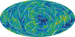 امواج الكترومغناطيسي فركانس بالاي آسمان - The Microwave Sky - WMAP has produced a new, more detailed picture of the infant universe. Colors indicate 